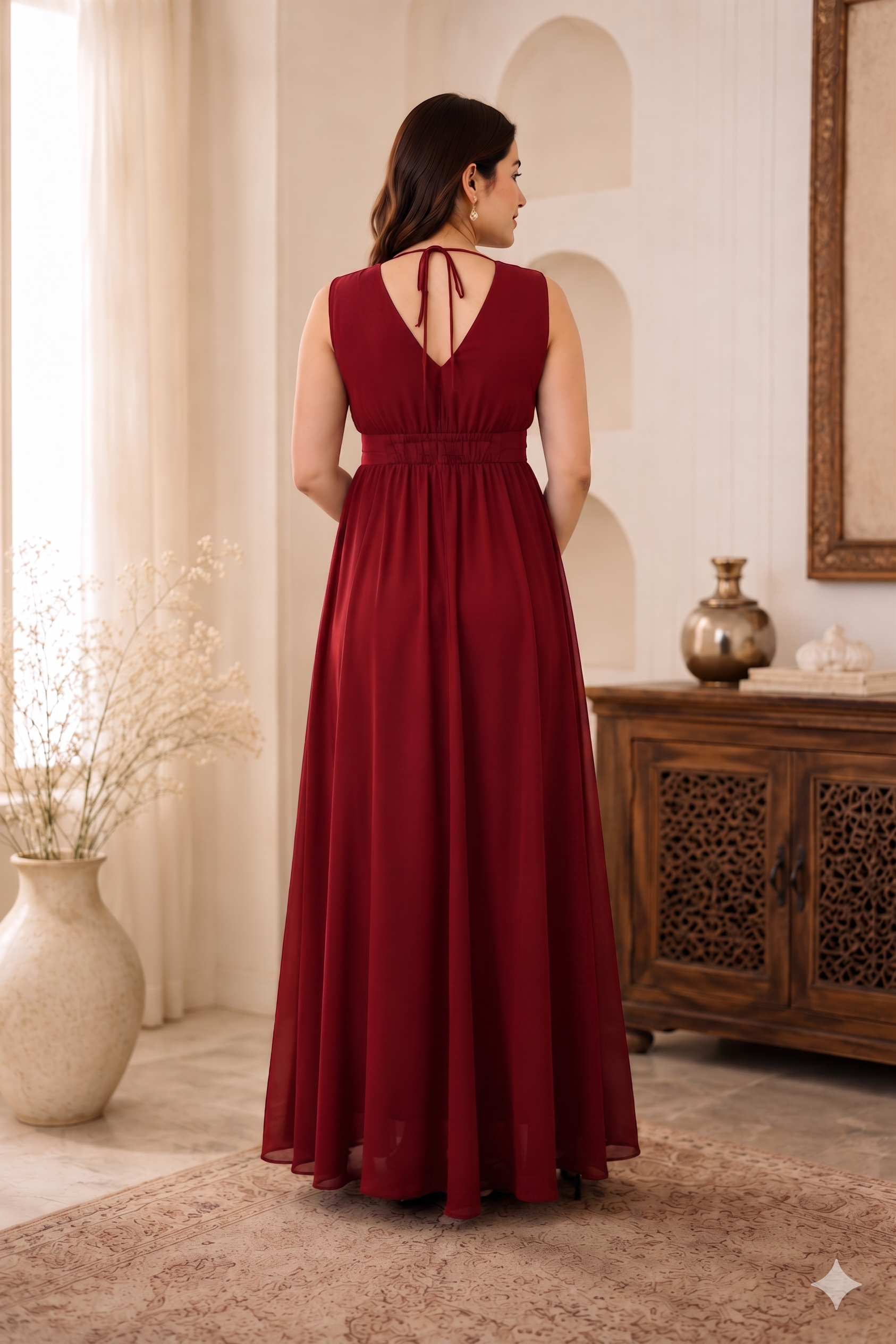 Crimson Red Maxi Dress